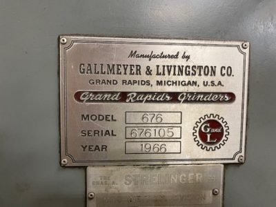 Gallmeyer & Livingston  16″ x 48″ Hydraulic Surface Grinder-1