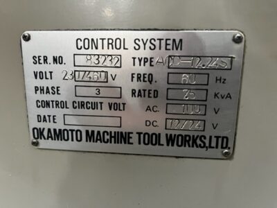 Okamoto ACC 12″ x 24″ ST  3 Axis Hydraulic Surface Grinder-13